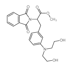 methyl 3-[3-(bis(2-hydroxyethyl)amino)phenyl]-2-(1,3-dioxoisoindol-2-yl)propanoate结构式