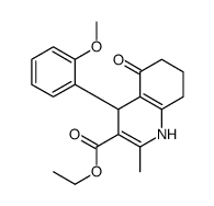 ethyl 4-(2-methoxyphenyl)-2-methyl-5-oxo-4,6,7,8-tetrahydro-1H-quinoline-3-carboxylate结构式