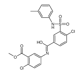methyl 2-chloro-5-[[4-chloro-3-[(3-methylphenyl)sulfamoyl]benzoyl]amino]benzoate Structure