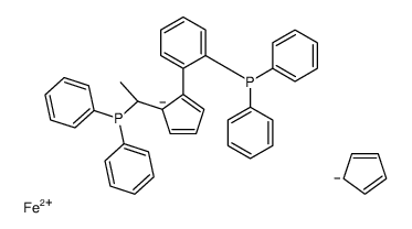 (S)-1-{(SP)-2-[2-(二苯基膦基)苯基]二茂铁基}乙基二苯基膦结构式