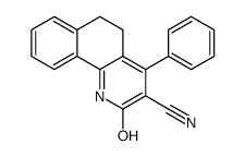 2-oxo-4-phenyl-5,6-dihydro-1H-benzo[h]quinoline-3-carbonitrile结构式