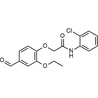 N-(2-氯苯基)-2-(2-乙氧基-4-甲酰基苯氧基)乙酰胺结构式