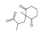 2-methyl-2-(2-nitropropyl)cyclohexane-1,3-dione结构式