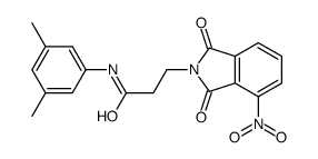 N-(3,5-dimethylphenyl)-3-(4-nitro-1,3-dioxoisoindol-2-yl)propanamide结构式
