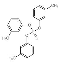 Phosphorothioic acid, O,O,O-tris(3-methylphenyl)ester Structure