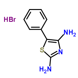 5-Phenyl-2,4-thiazolediamine hydrobromide structure