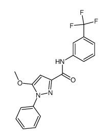 5-methoxy-1-phenyl-1H-pyrazole-3-carboxylic acid 3-trifluoromethyl-anilide结构式