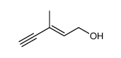 (E)-3-甲基戊-2-烯-4-炔-1-醇结构式