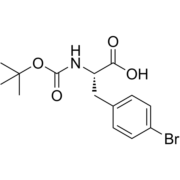 Boc-L-4-溴苯丙氨酸结构式
