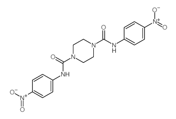 N,N-bis(4-nitrophenyl)piperazine-1,4-dicarboxamide structure
