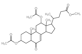Methyl 3,12-bis(acetyloxy)-6-oxochol-7-en-24-oate结构式