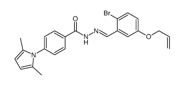 N-[(2-bromo-5-prop-2-enoxyphenyl)methylideneamino]-4-(2,5-dimethylpyrrol-1-yl)benzamide Structure