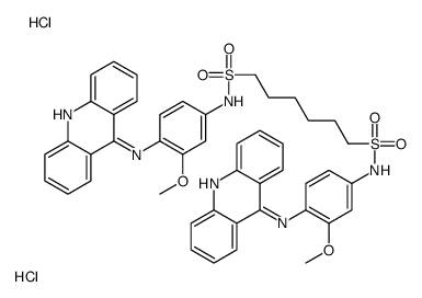 [4-(acridin-9-ylamino)-3-methoxyphenyl]-[6-[[4-(acridin-9-ylamino)-3-methoxyphenyl]azaniumyl]sulfonylhexylsulfonyl]azanium,dichloride Structure