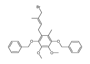 1,4-bis(benzyloxy)-2-[(2E)-4-bromo-3-methylbut-2-enyl]-5,6-dimethoxy-3-methylbenzene结构式