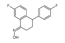N-[7-fluoro-4-(4-fluorophenyl)-3,4-dihydro-2H-naphthalen-1-ylidene]hydroxylamine结构式