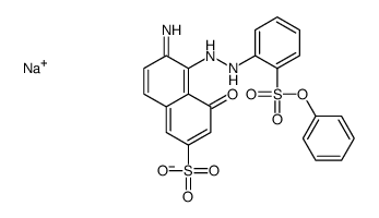 sodium 6-amino-4-hydroxy-5-[[2-(phenoxysulphonyl)phenyl]azo]naphthalene-2-sulphonate Structure
