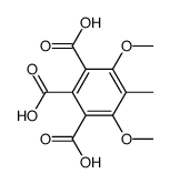 4,6-dimethoxy-5-methyl-benzene-1,2,3-tricarboxylic acid Structure