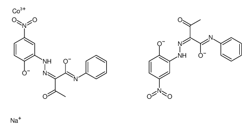 2-[(2-羟基-5-硝基苯基)偶氮]-3-氧代-N-苯基丁酰胺-钴配合物结构式