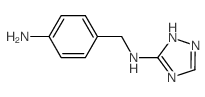 N-[(4-氨基苯基)甲基]-1H-1,2,4-噻唑-5-胺结构式