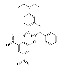 N-[2-[(2-氯-4,6-二硝基苯基)偶氮]-5-(二乙氨基)苯基]苯甲酰胺结构式