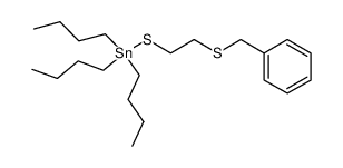 β-(benzylthio)ethyl tri-n-butyltin sulfide Structure