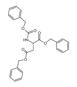 N-benzyloxycarbonyl-DL-aspartic acid dibenzyl ester结构式