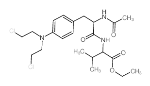 ethyl 2-[[2-acetamido-3-[4-[bis(2-chloroethyl)amino]phenyl]propanoyl]amino]-3-methyl-butanoate Structure
