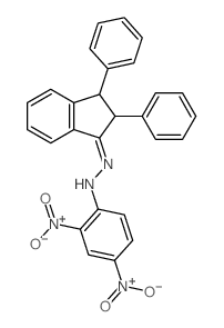 N-[(2,3-diphenyl-2,3-dihydroinden-1-ylidene)amino]-2,4-dinitro-aniline结构式