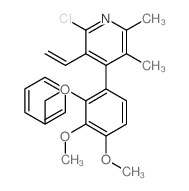 2-chloro-4-(3,4-dimethoxy-2-phenylmethoxy-phenyl)-3-ethenyl-5,6-dimethyl-pyridine结构式