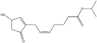 7-(3-羟基-5-羰基-1-环戊烯-1-基)-5(Z)-庚烯酸异丙酯结构式