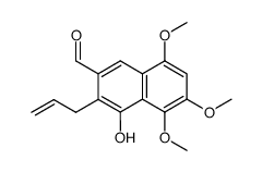 3-Allyl-4-hydroxy-5,6,8-trimethoxy-naphthalene-2-carbaldehyde Structure