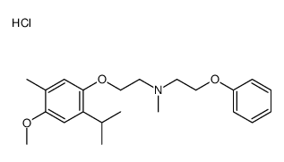 N-[2-(4-methoxy-5-methyl-2-propan-2-ylphenoxy)ethyl]-N-methyl-2-phenoxyethanamine,hydrochloride结构式