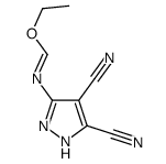 ethyl N-(4,5-dicyano-1H-pyrazol-3-yl)methanimidate结构式