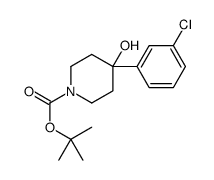 4-(3-氯苯基)-4-羟基哌啶-1-羧酸叔丁酯结构式