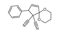 3-phenyl-6,10-dioxaspiro[4.5]dec-1-ene-4,4-dicarbonitrile Structure