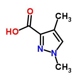 1,4-二甲基-1H-吡唑-3-羧酸结构式