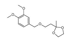 2-[2-[(3,4-dimethoxyphenyl)methoxy]ethyl]-2-methyl-1,3-dioxolane结构式