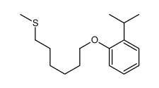 1-(6-methylsulfanylhexoxy)-2-propan-2-ylbenzene结构式