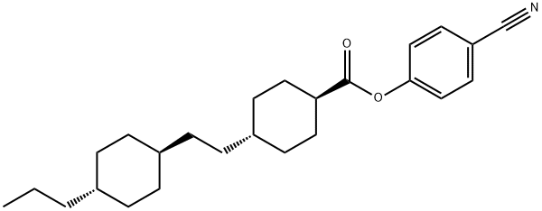 环己基甲酸-反,反-4-[2-(丙基环己基)乙基]-4-氰基苯酯结构式
