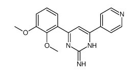 4-(2,3-dimethoxyphenyl)-6-pyridin-4-ylpyrimidin-2-amine结构式