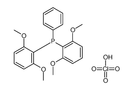 bis(2,6-dimethoxyphenyl)-phenylphosphane,perchloric acid Structure