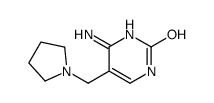6-amino-5-(pyrrolidin-1-ylmethyl)-1H-pyrimidin-2-one结构式