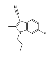 6-fluoro-2-methyl-1-propylindole-3-carbonitrile结构式