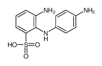 3-amino-2-(4-aminoanilino)benzenesulfonic acid Structure