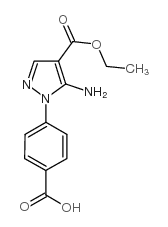 5-氨基-1-(4-羧基苯基)-1H-吡唑-4-羧酸乙酯结构式