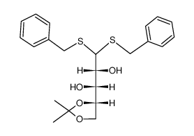 4,5-O-isopropylidene-L-arabinose dibenzyl thioacetal Structure
