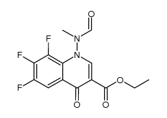 6,7,8-三氟-1-(甲酰基甲基氨基)-4-氧代-1,4-二氢喹啉-3-甲酸乙酯结构式