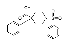 4-苯基-1-(苯基磺酰基)哌啶-4-羧酸结构式