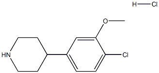 4-(4-氯-3-甲氧基苯基)哌啶盐酸盐结构式