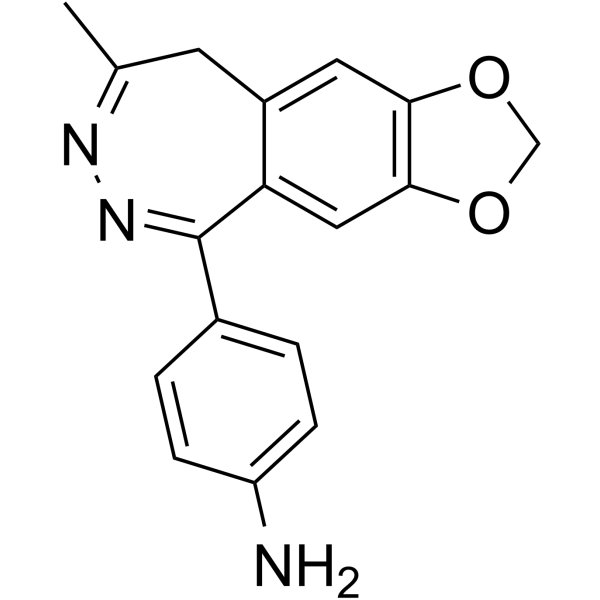 1-(4-氨基苯基)-4-甲基-7,8亚甲基二氧-5H-2,3-苯并二氮杂卓盐酸盐图片